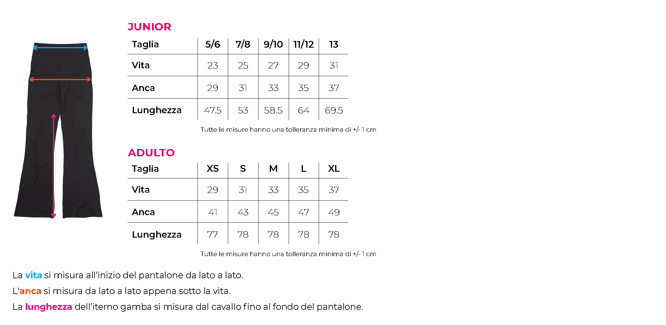 Tabella taglie sm428 sk428 1